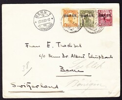 1932 Brief aus Mandschurei (3 Farben Frankatur) minim fleckig nach ...