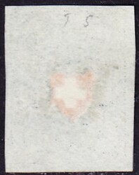 1850 Rayon dunkelblau ohne KE. schwarzer PP Stempel, 3 seitig voll ...