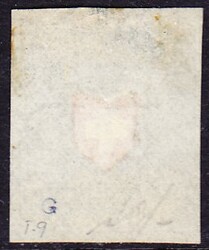1850 Rayon dunkelblau, Type 9. Stempel PP (ZH), vollrandig. Leicht ...