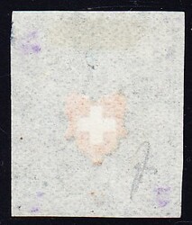 1850 Rayon dunkelblau ohne KE, vollrandig, Type 26. Leichte ...