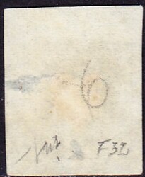 1850 Rayon dunkelblau, 3 seitig vollrandig, oben rechts leicht ...