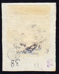 1850 Rayon dunkelblau, knapp vollrandig, Type 38 mit Stempel PD im ...