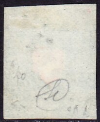 1850 Rayon dunkelblau ohne KE, grünlichblau. Type 40, voll bis ...
