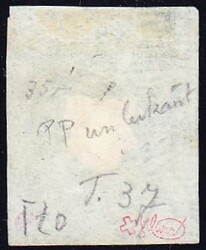 1850 Rayon dunkelbau ohne KE, vollrandig, Type 37. Gestempelt PP in ...
