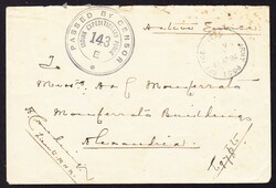 1917 Feldpost Brief mit Zensur-Stempel Indian Expeditonary Force, ...