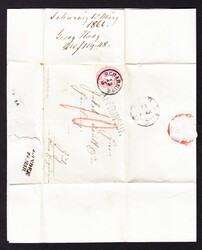 1866 Faltbrief mit 5 Kr rosa Marke, gestempelt SCHARNITZ nach Zutz ...