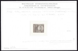 1962 50 Rp Malaria, schwarzer Probedruck (Einzelabzug) ohne Gummi. ...