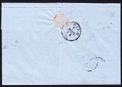 1860 10 + 80 cent (No.3704) auf Brief, französisches Postbüro in ...