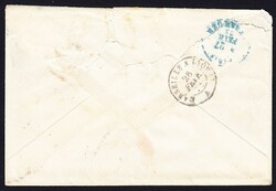 1873 Brief von Nice über London nach Boston; 4 gezähnte Ceres, ...