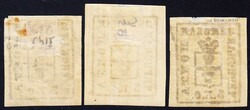 1869/1871 Chern, Tula Oblast. 3K. (2 larger quadrille paper) and 3K ...