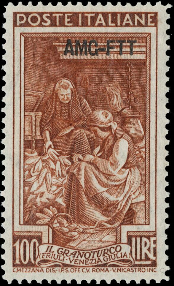 1951 - Italy at Work, 100L and 200L overprinted 'AMG-FTT' with ...