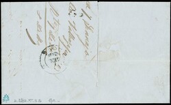 1862 - 10c olive bistre, from 'VERBANO 7 JAN 63' to Magadino. Border ...
