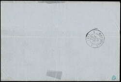 1862 - 40c bright carmine red with printing smear at upper margin, ...
