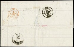 1862 - 40c carmine red, lower left sheet margin, pos.46, with full ...