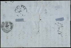 1862 - 80c bright orange, three copies cancelled in transit with ...