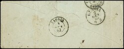 1862 - 10c bistre unperforated at the bottom with 2c bistre, two ...