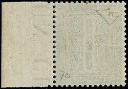 1864 - Experimental stamp, 1c light grey-green with horizontal white ...