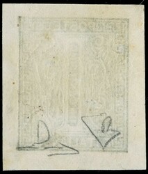 1863 - 1c light grey-green, contemporary imitation “Falso Re', mint ...