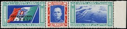 1933 - Crociera Nord Atlantica, trittici, i due valori 'I-ROVI', SL ...