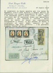 1924/31 - Libia: Sibilla libica perf.14, 40c brown vertical pair ...