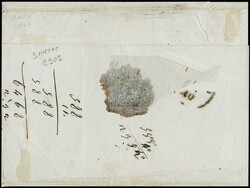 1850 - 10c intense black, three copies: one with large margin at ...