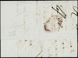 1852 - 40c bright light blue from 'MODENA 22 AGO 52' to Trieste, rate ...