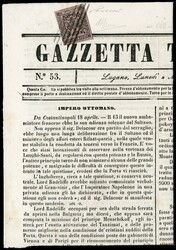 3370: 意大利早期城邦摩德納新聞紙郵票