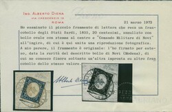 1855 - Second War of Independence: 20c blue, canceled 'COMANDO ...