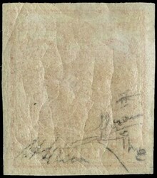 1850 - 15c vermilion-red, 1st type, handmade paper, mint with ...