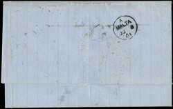 1861 - 1/2 gr brownish grey, 2gr blue horizontal pair and 5gr lilac, ...