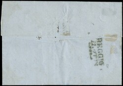 1859 - 20c. azzurro '0' grasso, grandi margini, da 'PARMA 10 OTT 59' ...