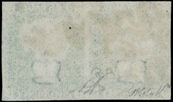 1840 - Great Britain: 2p blue horizontal pair with very good margins. ...