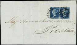 1841 - Great Britain: red 1d 'Penny Red', pos.F-C, from Hoxton to ...