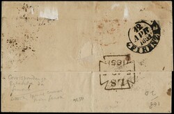 1848 - Great Britain: reddish brown 10d from London to Florence, via ...