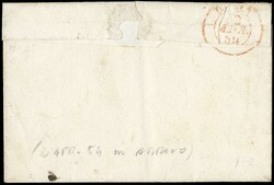 1854 - 3b camoscio BdF inferiore e 2b verde oliva, esemplare ...