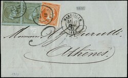 1869/72 - Large Hermes Heads, Maritime Mail, “90 LEP' French ...