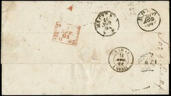 1864 - Regno d'Italia 10c ocra arancio, DLR Londra, coppia verticale ...