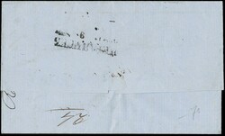 1858 - Russia - brown and blue 10k canceled with dotted postmark on ...