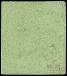 1845 - Switzerland - Geneva: large eagle, black on green 5c, wide ...