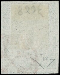 1843 - Switzerland - Zurich: black 6rp with horizontal red lines, II ...