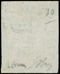1843 - Switzerland - Zurich: black 6rp with horizontal red lines, V ...