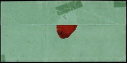 1850 - 15c intense salmon-red on green cover from 'SORESINA 24 LUG.' ...