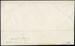 1850 - Federal Post, Rayon I, blue and red 5rp, from 'GENEVE 21 AOUT ...