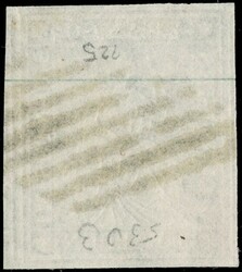 1854 - Strubel, brown 5rp, average paper, canceled with grid from ...