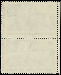 1969 - USA: Airmail, 1st man on the moon, 10c vertical pair with top ...