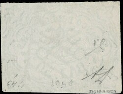 1852 - 50b azzurro annullato a griglia. Sigla Fiecchi, CF A.Diena ...