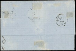 1870 - 20c brown red from “ROME 24 SET 70' to Genoa with arrival on ...