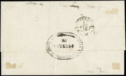 1870 - 2c light green, one copy top sheet margin, imperforate at top, ...