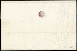 1850 - 5c orange-yellow, 1st printing, three copies from 'MANTOVA ...