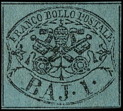 1852 - PAPAL STATES: lot of 15 copies of the 1st issue, OG and MNH, ...